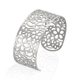 Bracelet Manchette Brenda Acier Blanc