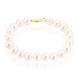 Bracelet Merrane Or Jaune Perle De Culture