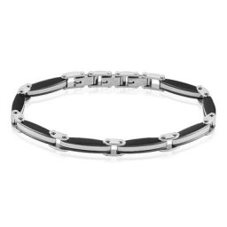 Bracelet Kevin Acier Blanc Oxyde De Zirconium