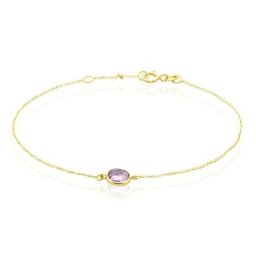Bracelet Arenale Or Jaune Amethyste