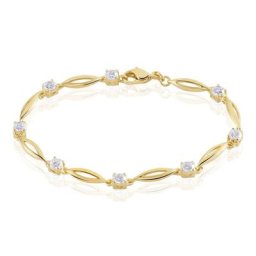 Bracelet Mimona Plaqué Or Jaune Oxyde De Zirconium