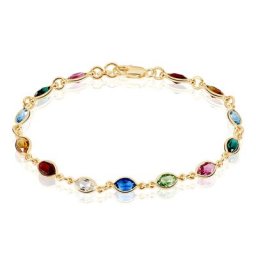 Bracelet Ilvaae Plaqué Or Jaune Pierre De Synthese