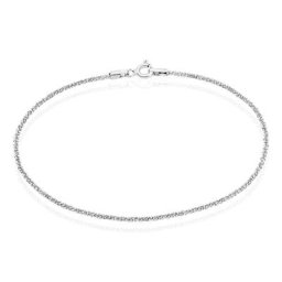 Bracelet Cherame Maille Criss Cross Argent Blanc