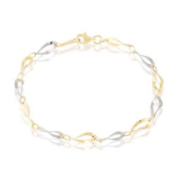 Bracelet Aaron Maille Fantaisie Or Bicolore