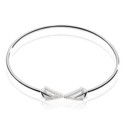 Bracelet Jonc Deva Argent Blanc Oxyde De Zirconium