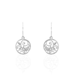 Boucles D'oreilles Pendantes Hita Argent Blanc