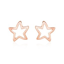 Boucles D'oreilles Puces Alphonsine Etoile De Mer Or Rose