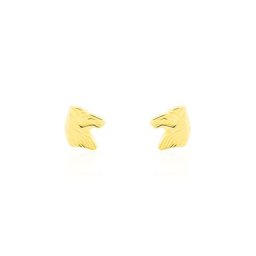 Boucles D'oreilles Puces Freyia Cheval Or Jaune