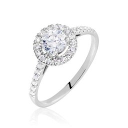Bague Mentoura Or Blanc Diamant Synthétique
