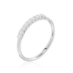 Demi-alliance Eloise Platine Blanc Diamant