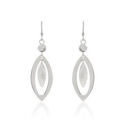 Boucles D'oreilles Pendantes Lucinda Argent Blanc