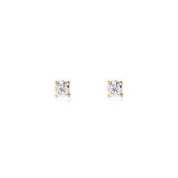 Boucles D'oreilles Puces Victoria Or Jaune Diamant