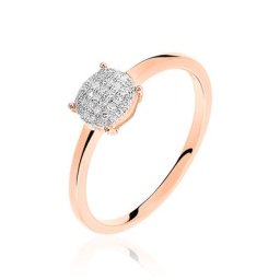 Bague Princesse Or Rose Diamant