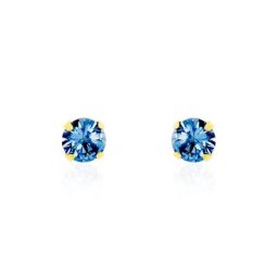 Boucles D'oreilles Puces daria Serti Griffe 3 Or Jaune Oxyde