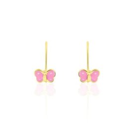Boucles D'oreilles Pendantes Souline Papillon Or Jaune