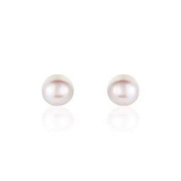 Boucles D'oreilles Puces Kesya Nacres Bouton Or Jaune Perle De Culture