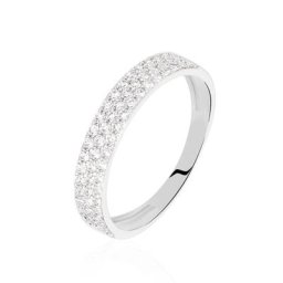 Bague Lison Or Blanc Oxyde De Zirconium