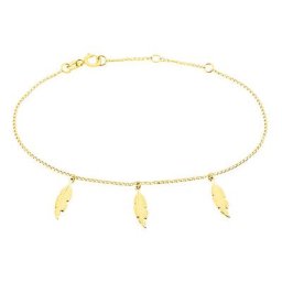 Bracelet Indian Nature Feuilles Or Jaune