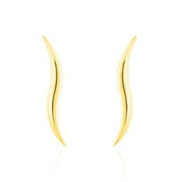 Boucles D'oreilles Pendantes Merone Vagues Or Jaune