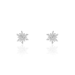 Boucles D'oreilles Puces Cyriac Argent Blanc Oxyde De Zirconium
