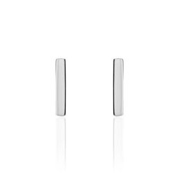 Boucles D'oreilles Puces Birati Argent Blanc