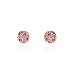 Boucles D'oreilles Puces Nelig Argent Rose Oxyde De Zirconium