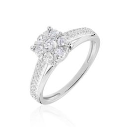 Bague Nazare Or Blanc Oxyde De Zirconium