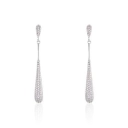 Boucles D'oreilles Pendantes Chandell Argent Blanc Oxyde De Zirconium