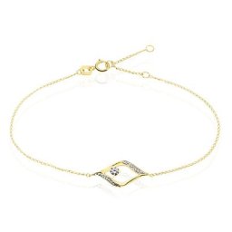 Bracelet Eye Or Jaune Oxyde De Zirconium