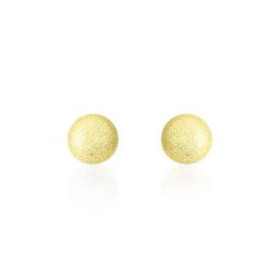 Boucles D'oreilles Puces Fidelia Boule Sablee Or Jaune