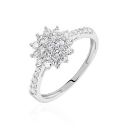 Bague Or Blanc Chouchana Diamant Synthetique