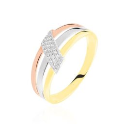 Bague Aurelianne Or Tricolore Diamant