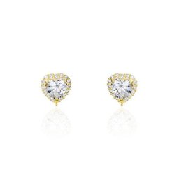 Boucles D'oreilles Puces Aymane Or Jaune Oxyde De Zirconium