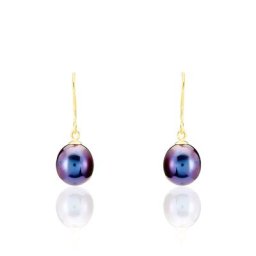 Boucles D'oreilles Pendantes Severiane Or Jaune Perle De Culture