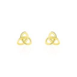 Boucles D'oreilles Puces Philine Fleur Or Jaune