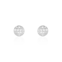 Boucles D'oreilles Puces Teani Or Blanc Diamant