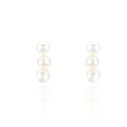 Boucles D'oreilles Puces Caitlyn Or Jaune Perle De Culture