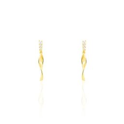 Boucles D'oreilles Pendantes Kristina Or Jaune Oxyde De Zirconium