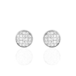 Boucles D'oreilles Puces Yesim Argent Blanc Oxyde De Zirconium