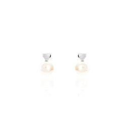 Boucles D'oreilles Pendantes Lorella Argent Blanc Perle De Culture