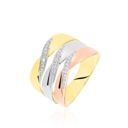 Bague Exauce Or Tricolore Diamant