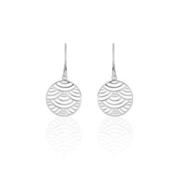 Boucles D'oreilles Pendantes Naelia Argent Blanc