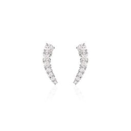 Bijoux D'oreilles Aldrick Argent Blanc Oxyde De Zirconium