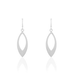 Boucles D'oreilles Pendantes Andrienne Argent Blanc