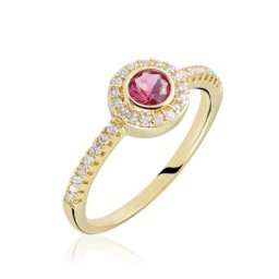 Bague Plaqué Or Eugenie Pierre Synthétique