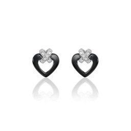 Boucles D'oreilles Puces Nolwen Argent Céramique Oxyde De Zirconium