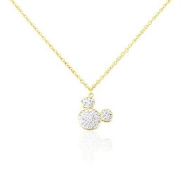 Collier Disney Acier Doré Strass