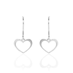 Boucles D'oreilles Pendantes Cosima Argent Blanc