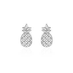 Boucles D'oreilles Puces Harold Argent Blanc Oxyde De Zirconium