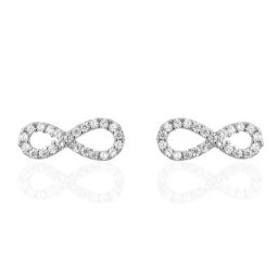 Boucles D'oreilles Puces Clélia Argent Blanc Oxyde De Zirconium